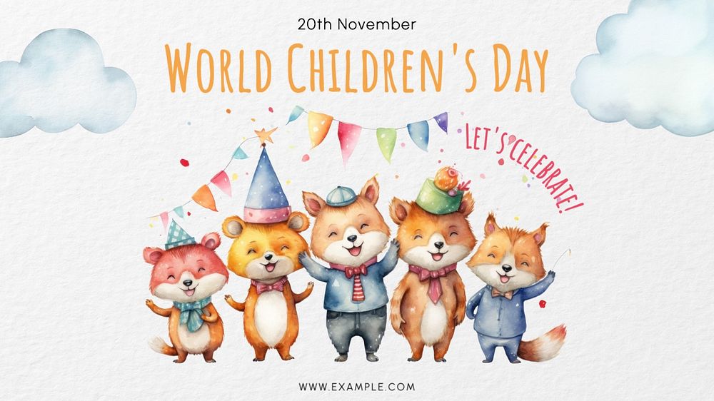 Children's day blog banner template