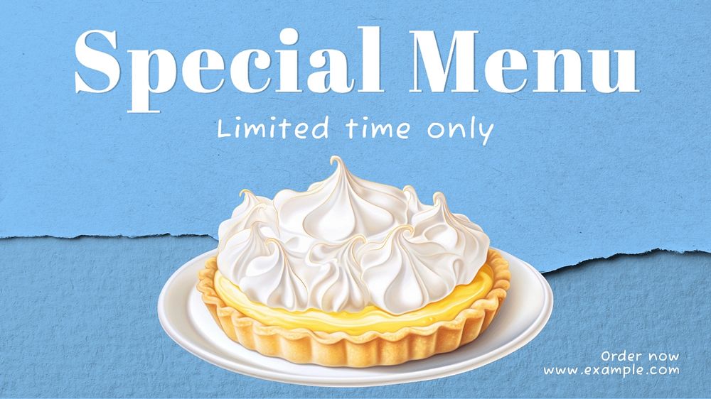 Special menu blog banner template