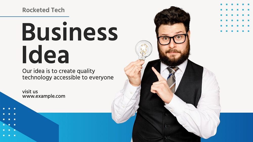 Business idea blog banner template