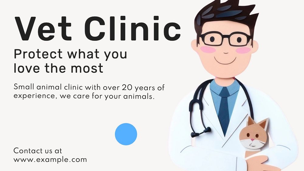 Vet clinic blog banner template