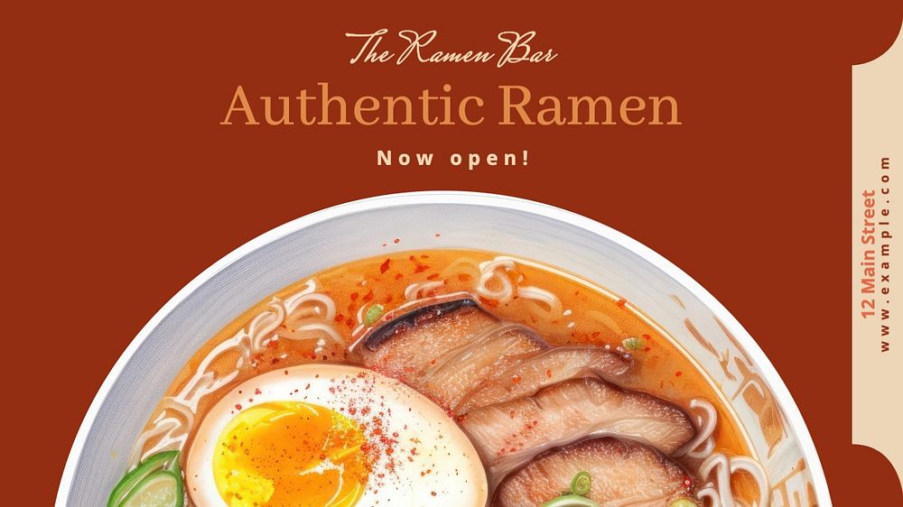 Japanese restaurant blog banner template