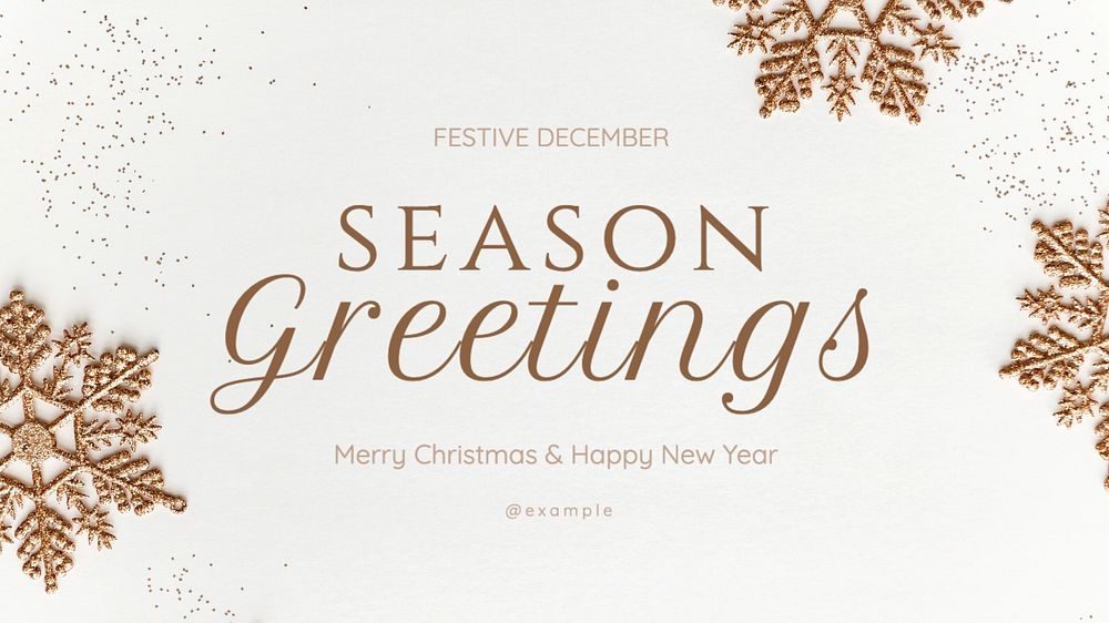 Season's greetings blog banner template