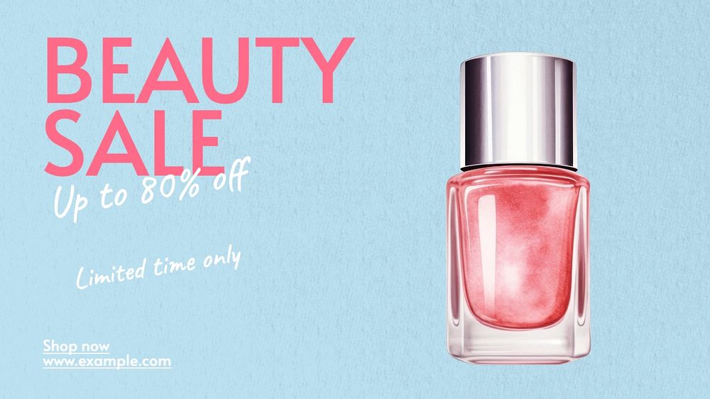 Beauty sale blog banner template