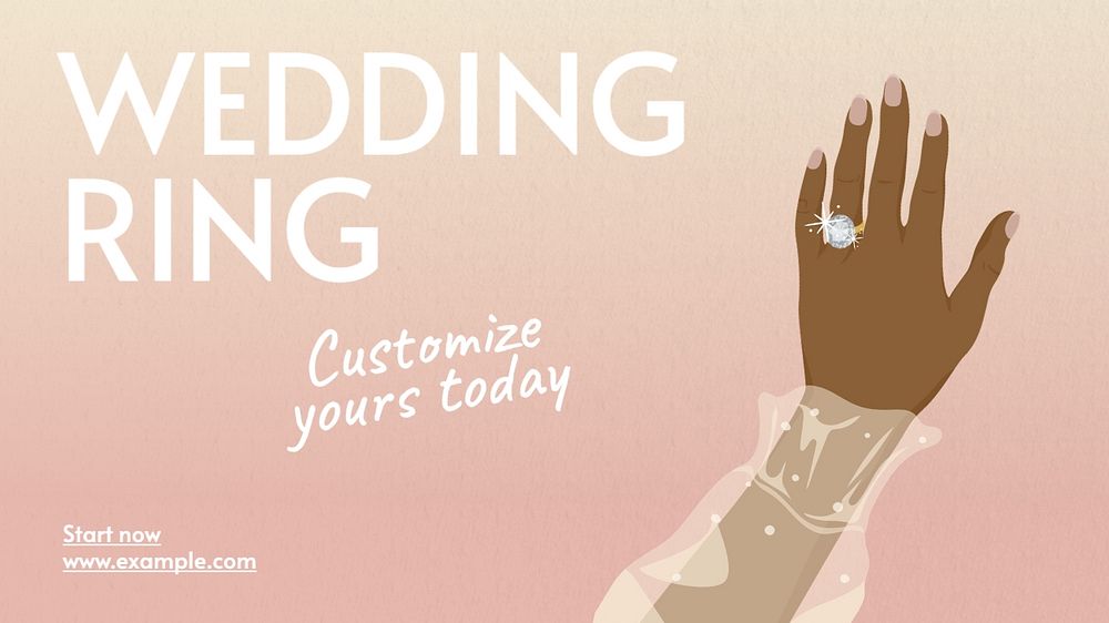 Wedding ring blog banner template