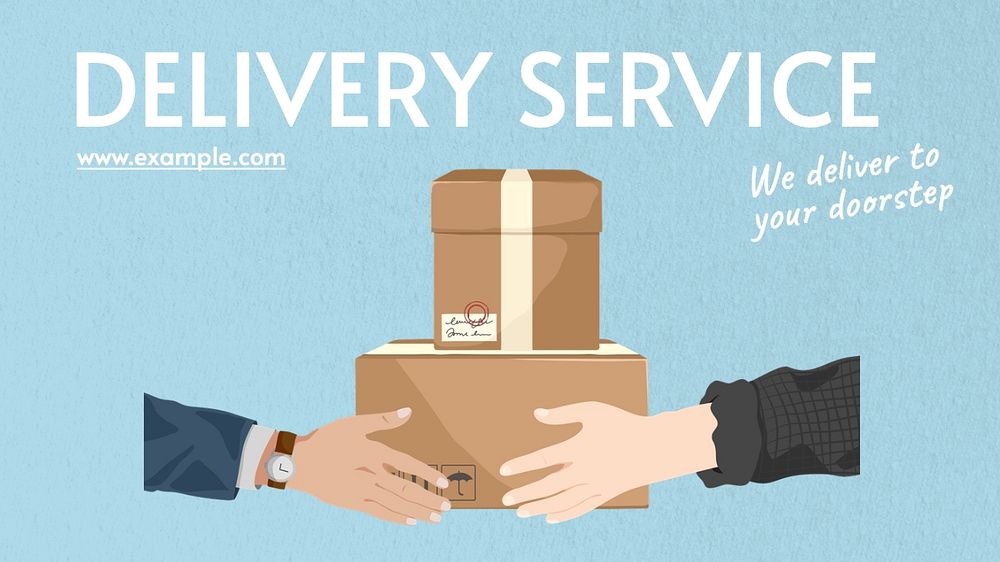 Delivery service blog banner template