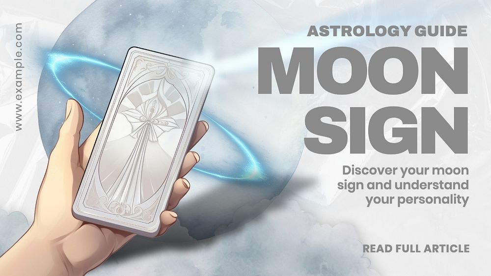 Moon astrology blog banner template