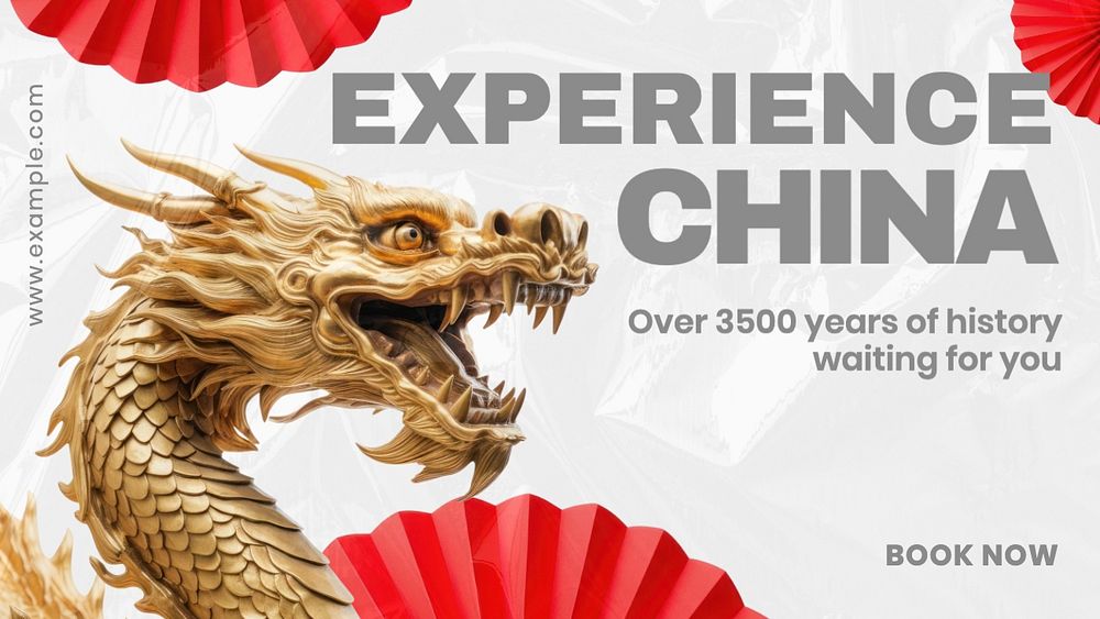 China travel blog banner template