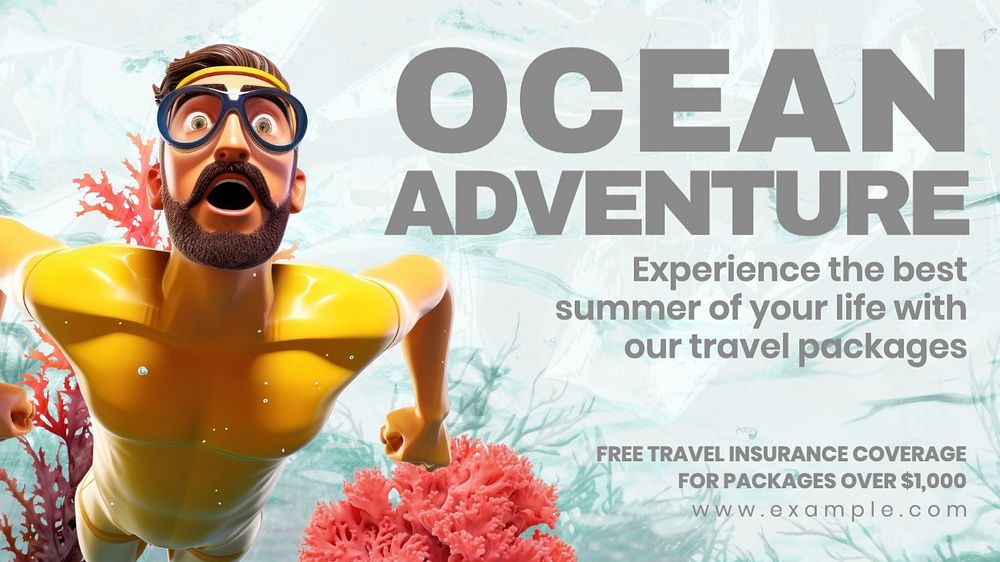 Ocean adventure blog banner template