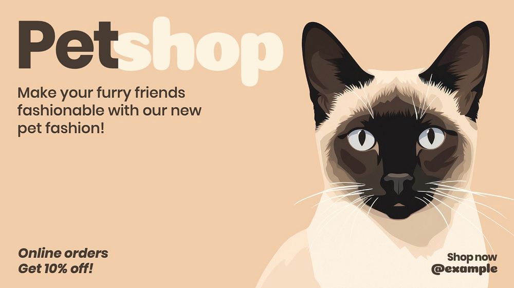 Pet shop blog banner template