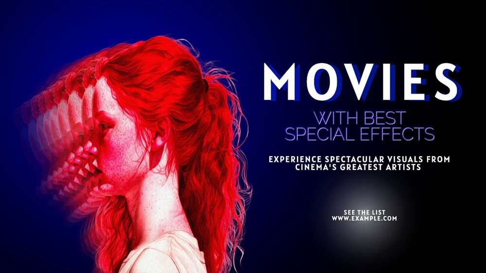 Special effects movies blog banner template