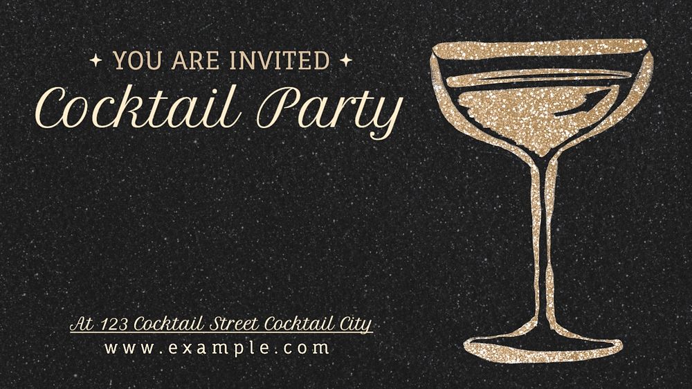 Cocktail party blog banner template