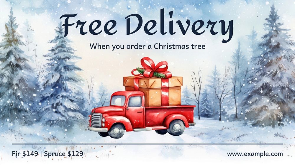 Free delivery blog banner template