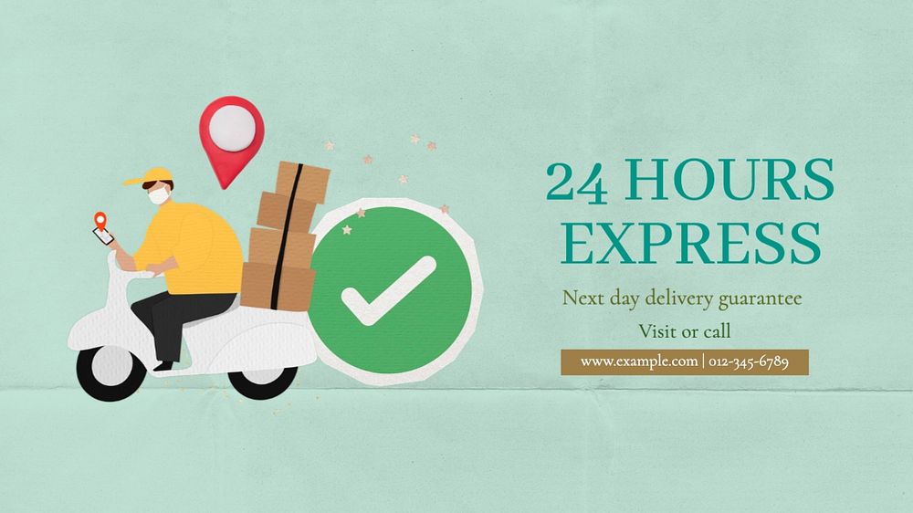 Express delivery blog banner template