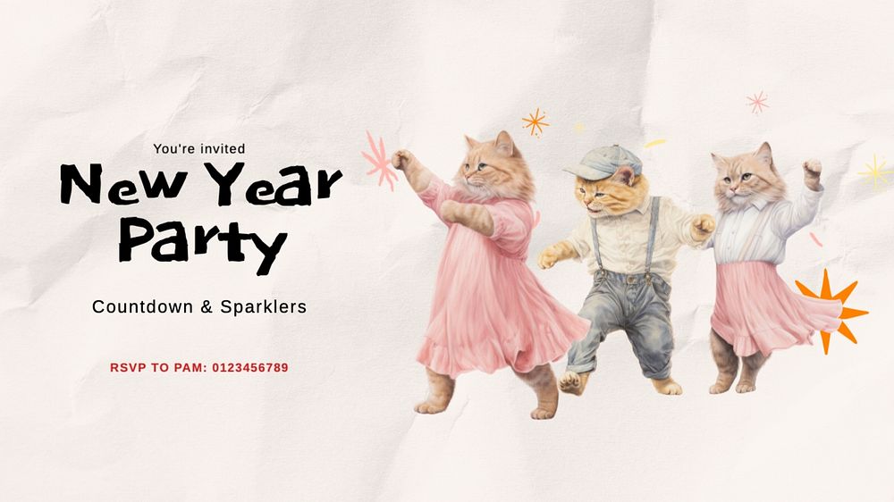 New year cheers blog banner template