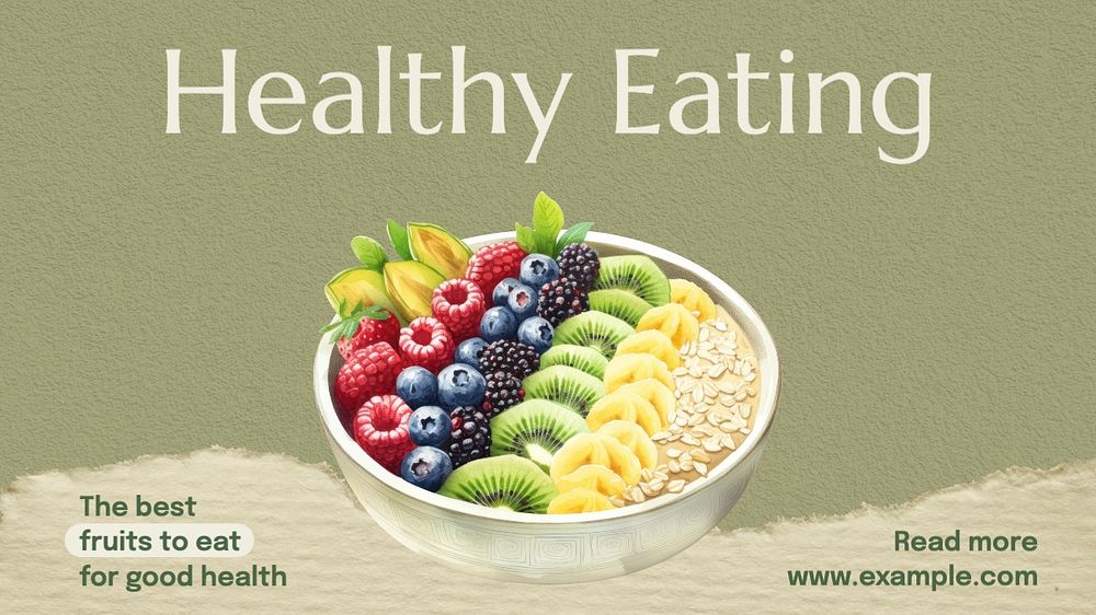 Healthy eating blog banner template