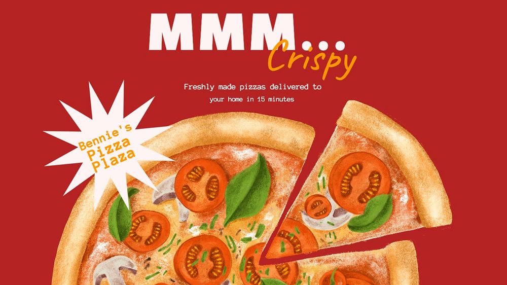 Pizza delivery blog banner template