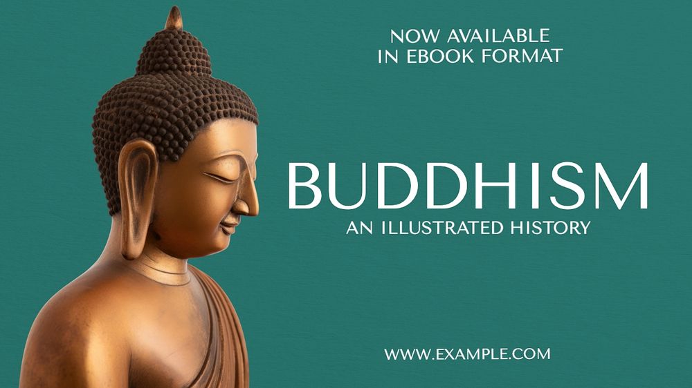 Buddhism history blog banner template