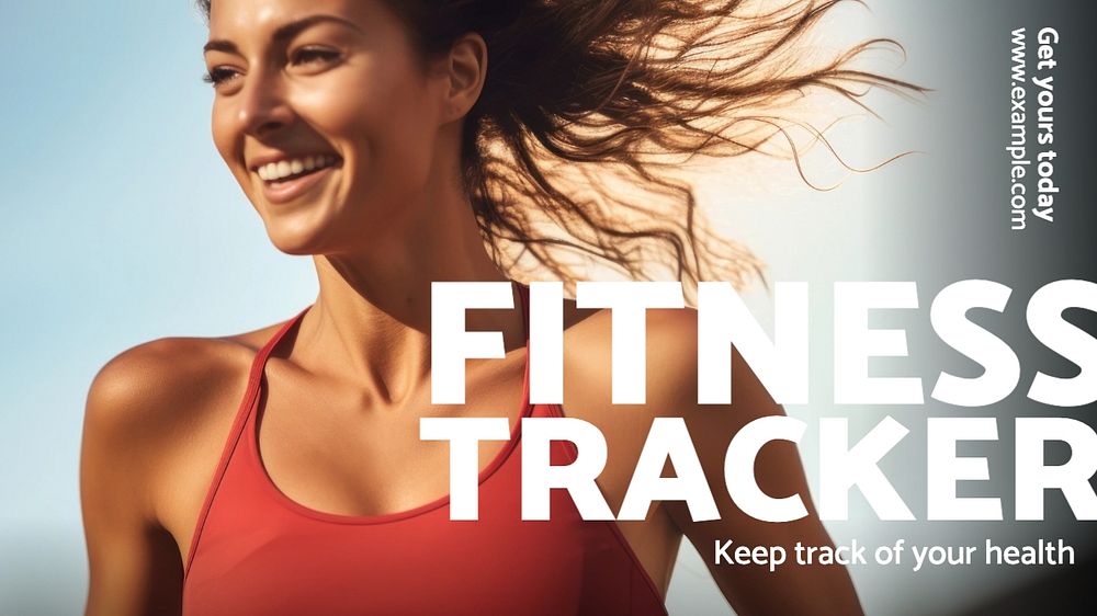 Fitness tracker blog banner template