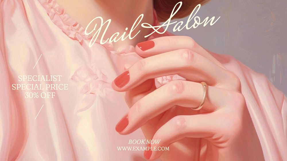 Nail Salon specialist blog banner template