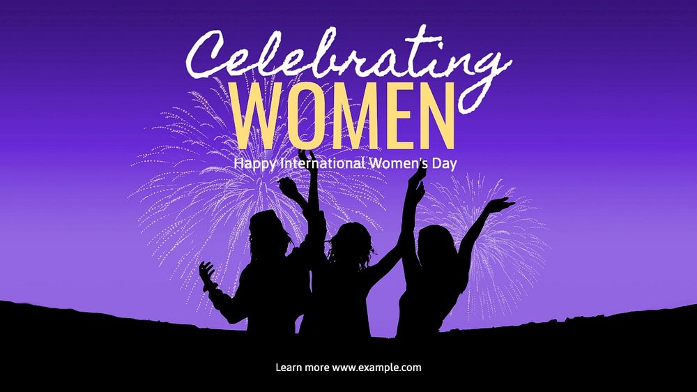 Celebrating women blog banner template