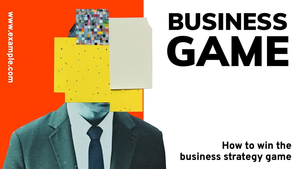 Business game blog banner template