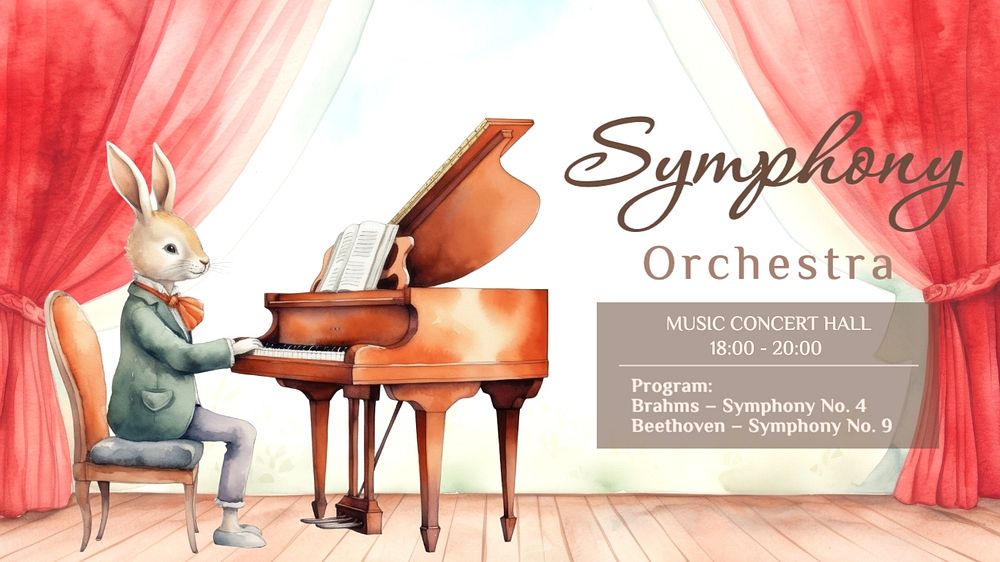 Orchestra concert blog banner template