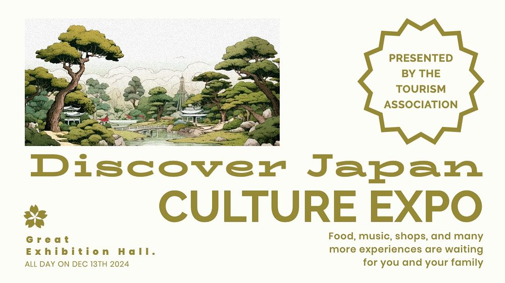 Japan culture expo blog banner template