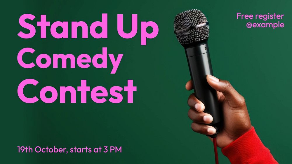 Stand-up comedy contest blog banner template