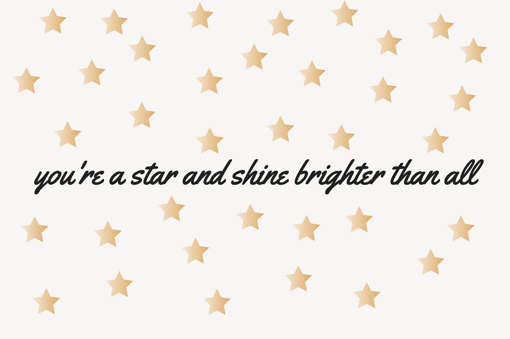 Star quote with background