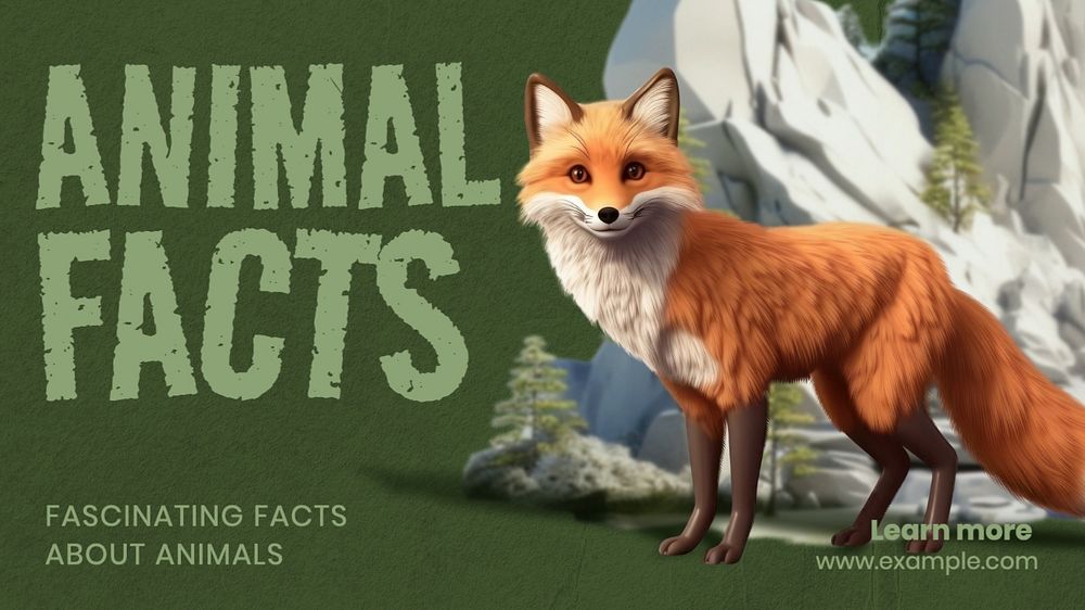 Animal facts blog banner template