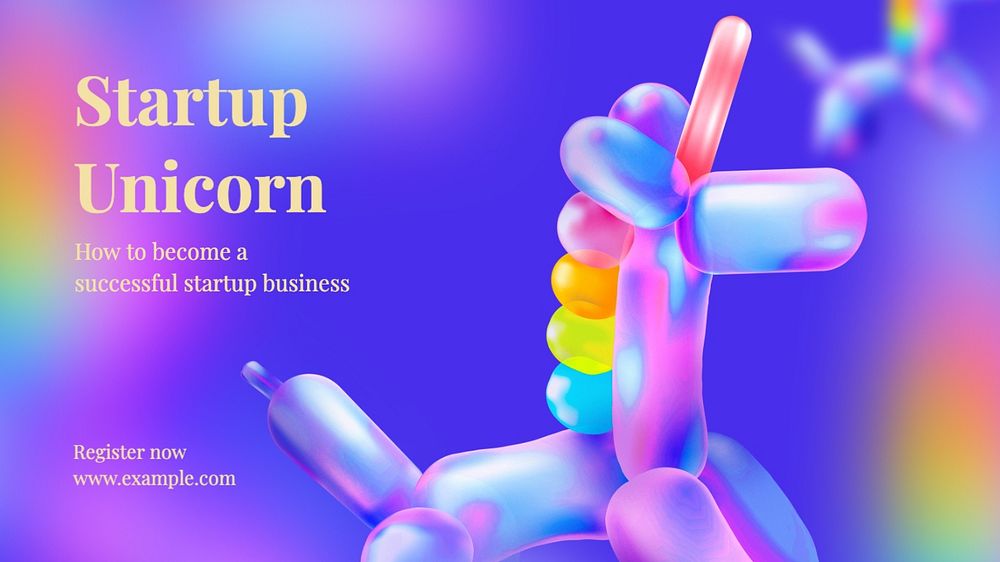 Startup unicorn blog banner template