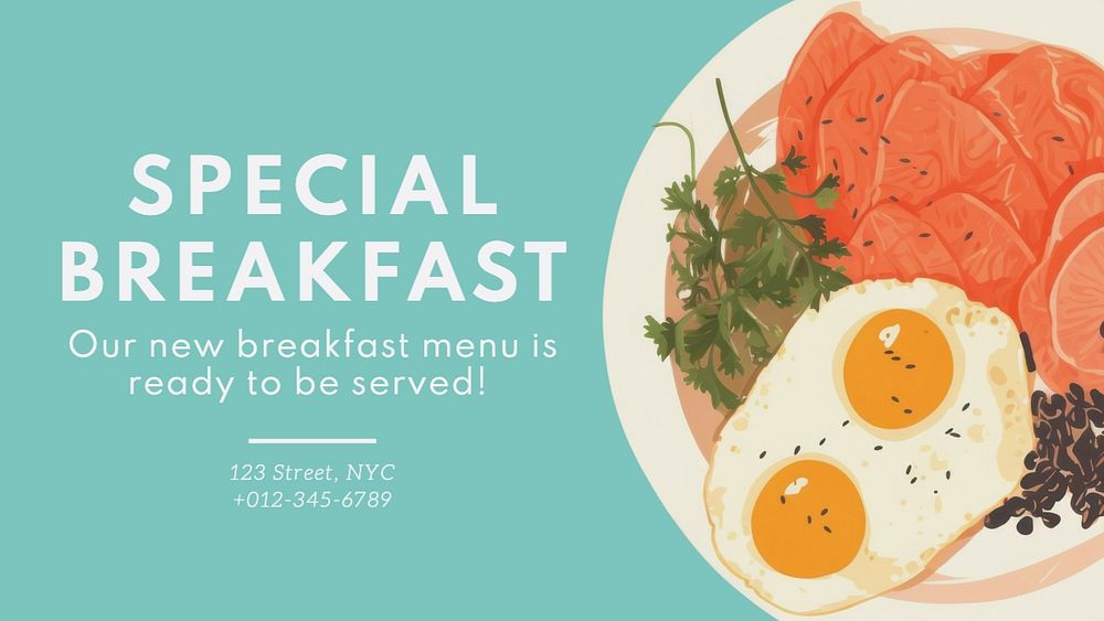 Special breakfast blog banner template