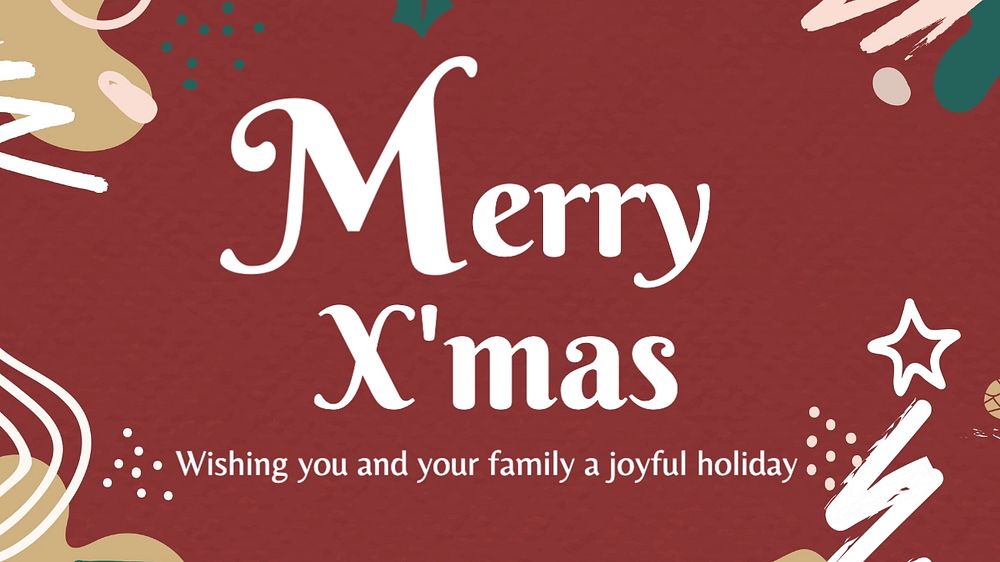 Merry X'mas blog banner template