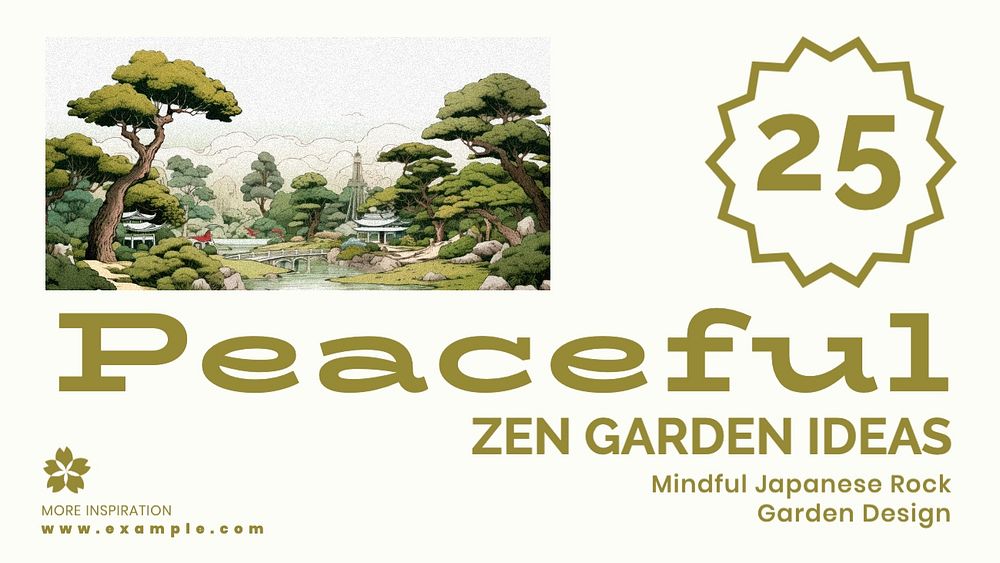 Zen garden blog banner template