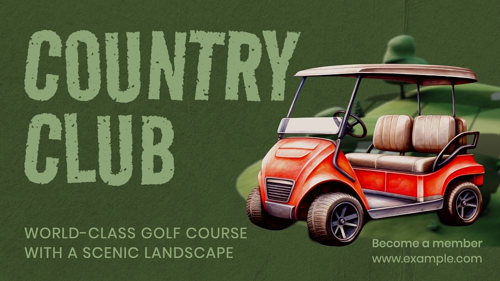 Country club blog banner template