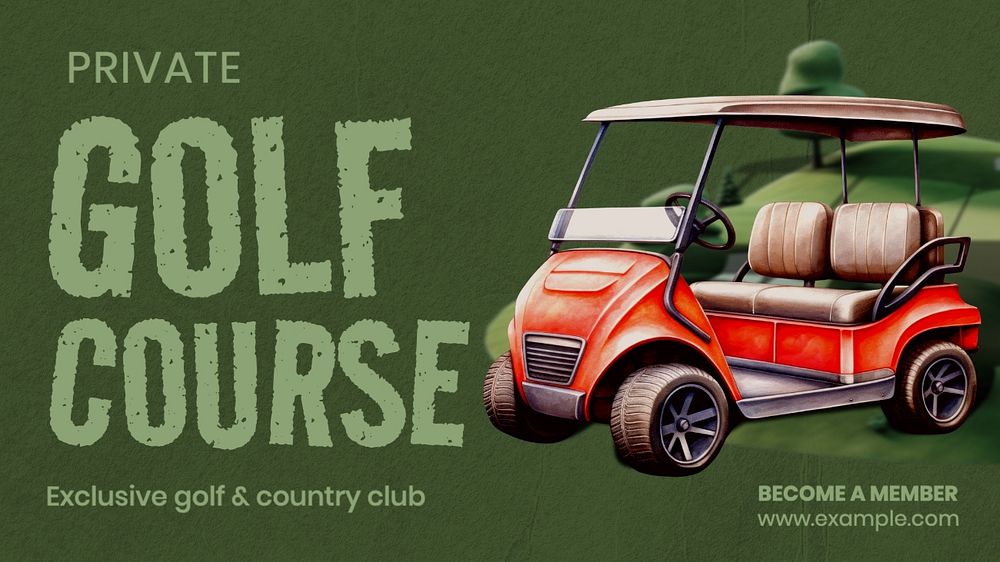 Private golf course blog banner template