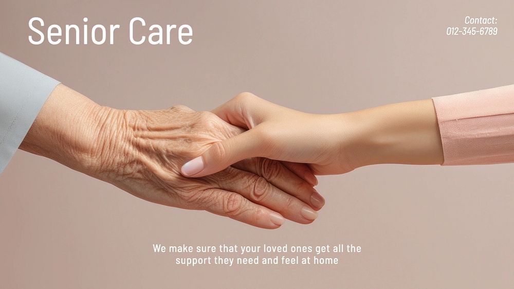 Senior care blog banner template