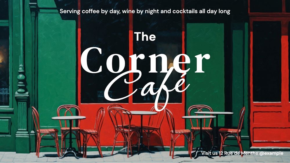 Cafe blog banner template