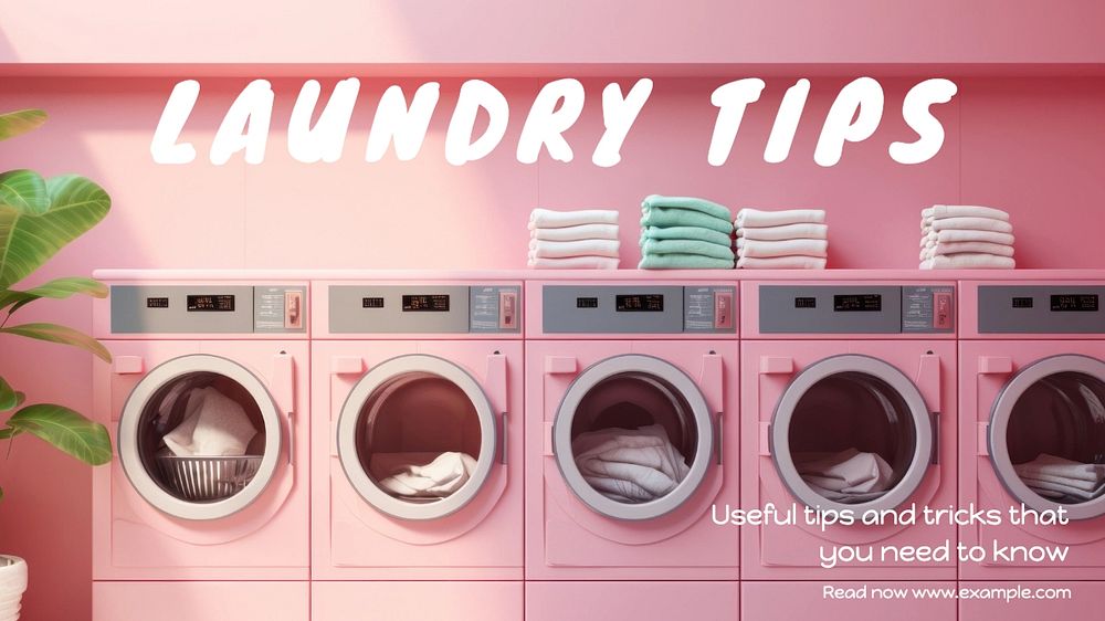 Laundry tips blog banner template