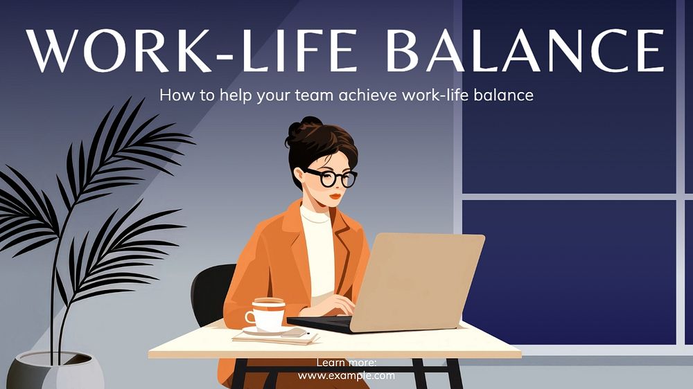 Work-life balance blog banner template