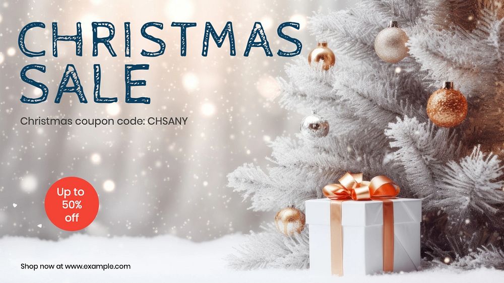 Christmas sale blog banner template