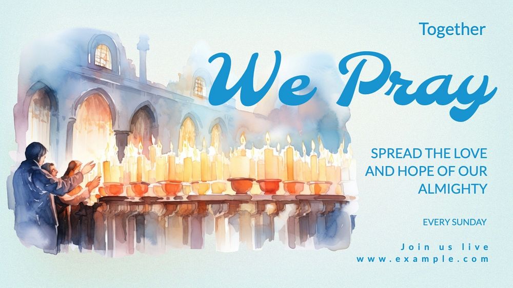 Together we pray blog banner template