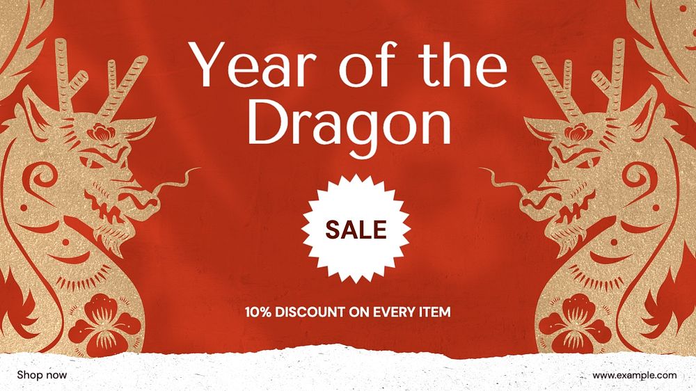 Chinese New Year sale blog banner template