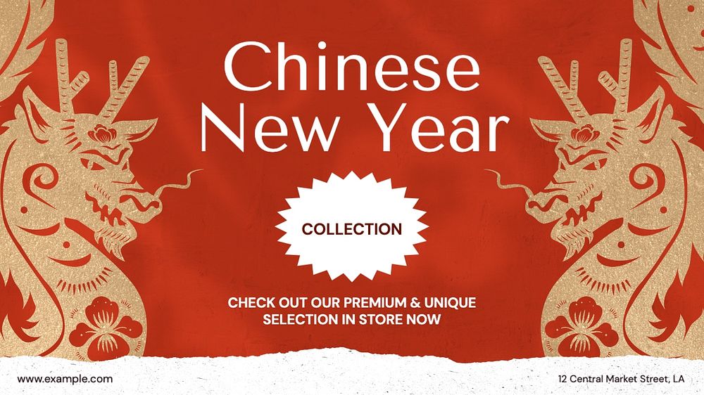 Chinese New Year blog banner template