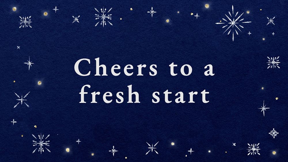 Cheers to a fresh start blog banner template