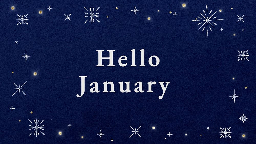 Hello January blog banner template