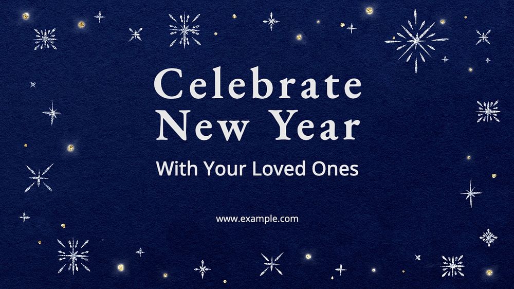 New Year celebration blog banner template