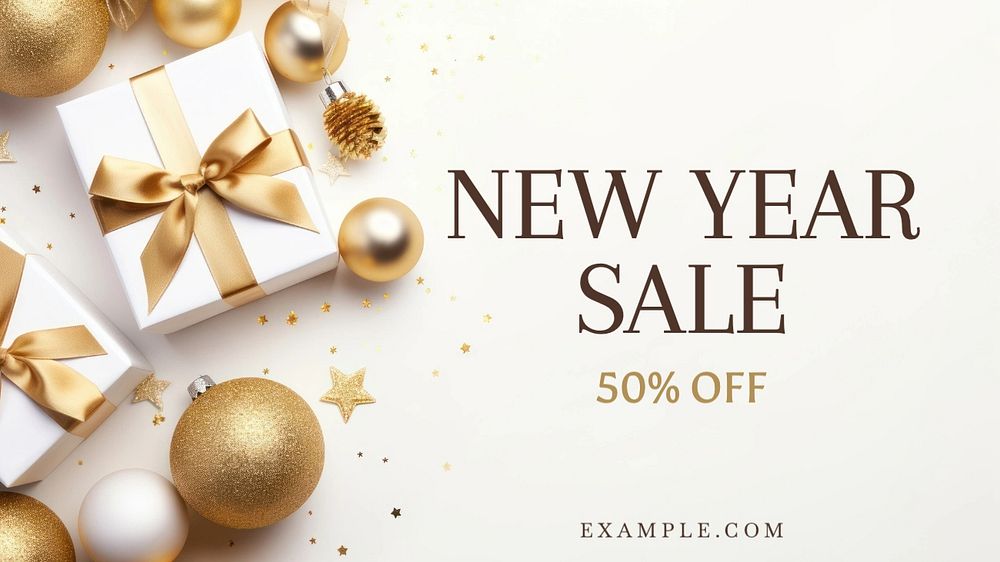 New year sale blog banner template