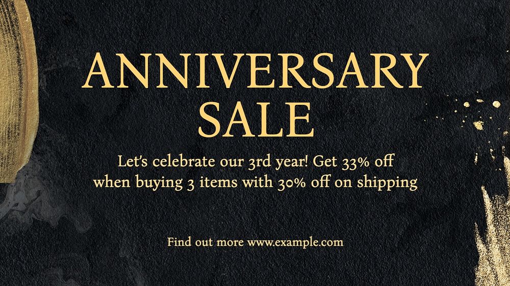 Anniversary sale blog banner template