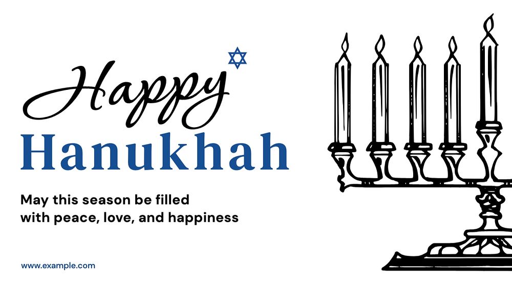 Happy Hanukkah blog banner template